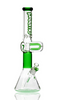 18" Preemo Glass Green U-Shape Perc Beaker Tube