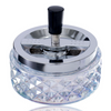 Fujima Iridescent Gem-cut Glass Spinning Ashtray