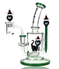 8.25" Holidaze Series Glass Dab Rig Set Santa Kitty Front