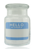 420 Science Pop Top Jar with Hello My Strain Is Design