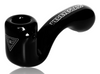 5" Red Eye Glass Sherlock Hand Pipe in Black
