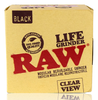 2.5" RAW 4 Piece Life Grinder With Clear Body Box
