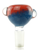 14mm Duo Tone Pebbled Glass Bowls in Red and Blue