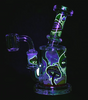 Glowing 6" Fungi Eyes "They're Watching You" Glow In The Dark Dab Rig