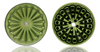 Showing Teeth of 2.5" ONGROK Flower Petal Toothless 5-Piece Grinder in Green
