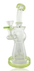 8.5 Pulsar Upscale Disc Perc Water Pipe in Lime Green Quarter Left