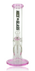 12" Nice Glass Pink 5mm Straight Tube With Ice Pinch Front