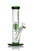12"  Green Nice Glass 4 Arm Perc Straight Tube