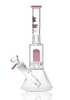 10" Nice Glass Pink Cup Perc Beaker Left Quarter.