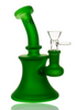 5" Red Eye Glass Frosted Bubbler With UFO Perc in Green