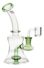 8" Red Eye Glass UFO Perc Concentrate Rig in Green