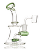 5" Red Eye Glass Bell Base Rig In Box in Green