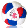 Trojan Footbag Hacky Sack in White, Red, and Blue