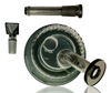 7.5" Jane West Twenties Collection Bubbler in Smoke with Bowl and Downstem