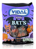 Front of package of Vidal Gummi Bats Peach & Blackcurrant 3.5 oz