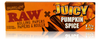 RAW x Juicy Jay's Pumpkin Spice organic hemp rolling papers 1¼ size 32 pack