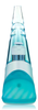 Puffco Peak Pro 3DXL Glacier front view with blue gradient glass and Glacier 3DXL Chamber