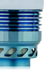 Puffco Peak Pro 3DXL Chamber Glacier close-up showing blue and silver chamber construction