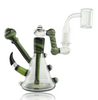 Nish Glass Green Horn Rig With Drop Down Right Profile with Banger