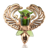 Shackman & Kuhns Glass Electro Formed Owl Pendant Front