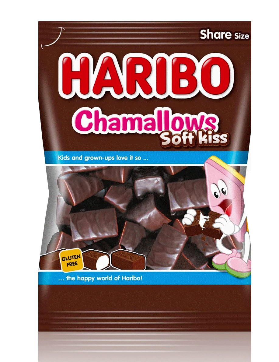HARIBO Chamallows soft kiss 10袋パックボックス入り Haribo Chamallows Soft Kiss | Chocolate Marshmallows | Next Level