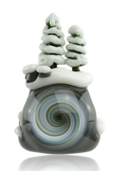 GPS Glass Snowy Forest Portal Pendant Front GPS Glass Snowy Forest Portal Pendant Front
