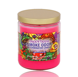 13oz Trippy Hippy Candle by Smoke Odor Exterminator with Lid.