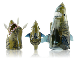 Kahuna & Slothking Glass Collab Shark Set Hooper Rig, Carb Cap & Q Tip Jar Kahuna & Slothking Glass Collab Shark Set Hooper Rig, Carb Cap & Q Tip Jar
