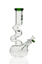 12" Nice Glass Green Round Base Zong Quarter Right