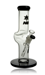 12" Nice Glass Black Straight Zong