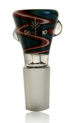 Preemo Glass 14mm White/Blue/Red Worked Bowl