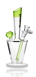 10" Preemo Glass Flower Cone Bubbler Green 10" Preemo Glass Flower Cone Bubbler Green