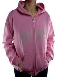 The Next Level Ladies Zip Hoodie in Pink The Next Level Ladies Zip Hoodie in Pink