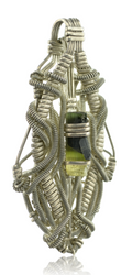 Dylan Wallace - Wire Wrap Pendant With Precious Gem Stones Dylan Wallace - Wire Wrap Pendant With Precious Gem Stones