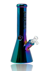 12" Preemo Glass 9mm Ion Plated Beaker in Green Multi-Colour Quarter Right 12" Preemo Glass 9mm Ion Plated Beaker in Green Multi-Colour Quarter Right