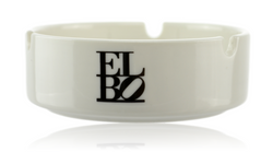 ELBO ASHTRAY - WHITE BLACK LETTERING