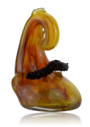 Christina Cody Glass Red Dew Drop Creature Pipe Back Quarter Left Christina Cody Glass Red Dew Drop Creature Pipe Back Quarter Left