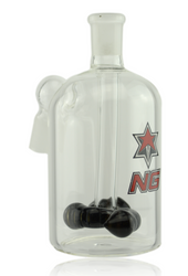 Nice Glass 14mm Red Logo Whirlybird Ash Catcher Quarter Right