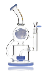 10.5" Preemo Glass Slime Blue Drum To Swiss Recycler Right Profile