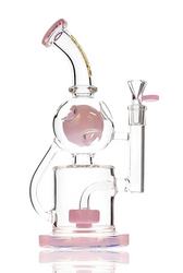 10.5" Preemo Glass Slime Pink Drum To Swiss Recycler