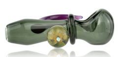 Disco Box Glass Pipe Smoke & Royal Jelly With Fumed Opal Cab Right Profile Disco Box Glass Pipe Smoke & Royal Jelly With Fumed Opal Cab Right Profile
