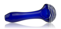 RED EYE GLASS PIPE BLUE WITH WHITE LINES