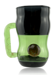 Green and Black Artisan Drinking Cup with honeycomb millie