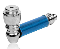 Threaded Nickel & Blue Acrylic Sleeve Pipe