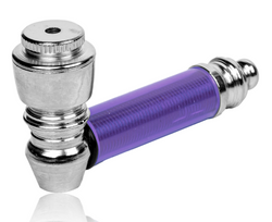 Threaded Nickel & Acrylic Purple Sleeve Pipe