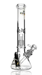 Clear 15.5" GEAR Premium Sidekick Dual Chamber Beaker Bong.