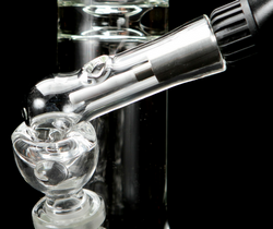 Showing Herb Iron Glass Vaporizer Attachment  in use.