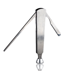 Silver Metal Pipe Tool Open Silver Metal Pipe Tool Open