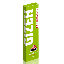 Package of GIZEH Lime Green Extra Slim Super Fine Cut Corner Single Wide Rolling Papers