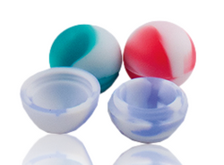 Green, Red and Periwinkle Buddies Slick 7ml Ball Silicone Containers Green, Red and Periwinkle Buddies Slick 7ml Ball Silicone Containers